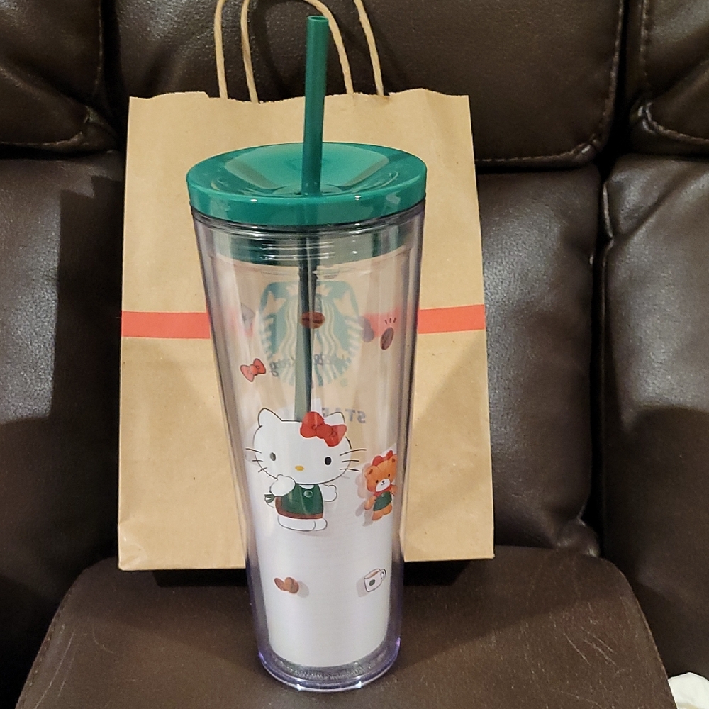 Hello Kitty Tumbler with Straw Starbucks